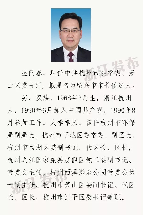 浙江省最新拟提任省管干部名单公布🚀✨